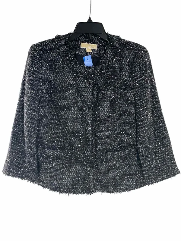 Michael Kors Size 12 Black White Jacket Fitted Jacket Loose Jacket Oversized Jacket