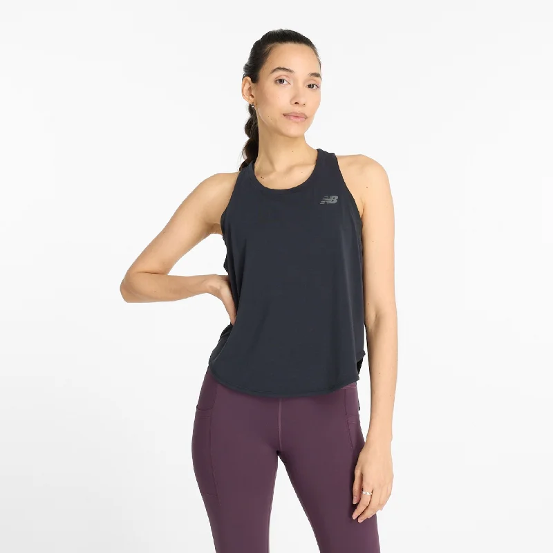 New Balance Drapey Jersey Womens Tank baby blue tank
