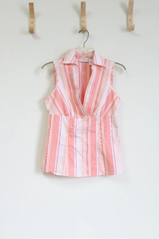 G.H. Bass Pink Striped Tank | XS neon tank top