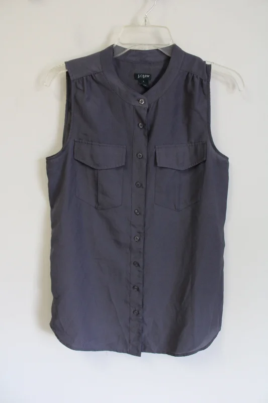 J.Crew Gray Blouse Tank | 6 graphic tank top
