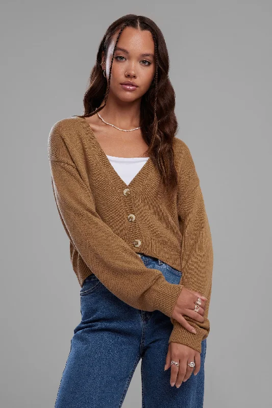 Cardigan court ourlet tulip en tricot - Femme Hooded Caped Shawl Collar
