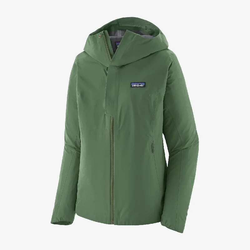 Chaqueta Impermeable Mujer Slate Sky Jacket Notch Collar Jacket Peter Pan Collar Jacket Cowl Neck Jacket