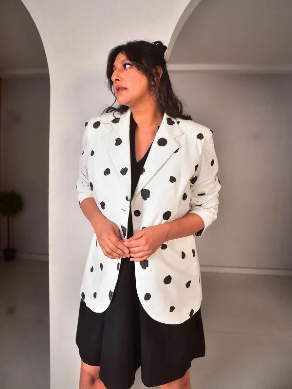 Dottie Blazer Jacket Fleece Fabric Down Fabric Feather Fabric