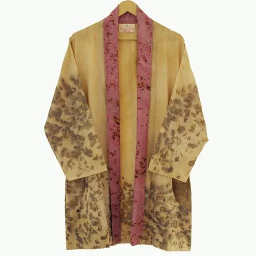 Bageeya "Karma Kaleidoscope" Organic Cambric jacket | Crafted with Sacred Temple Roses and ayurvedic herbs| Detailed with Tassals Faux Fur Fabric Real Fur Fabric Shearling Fabric