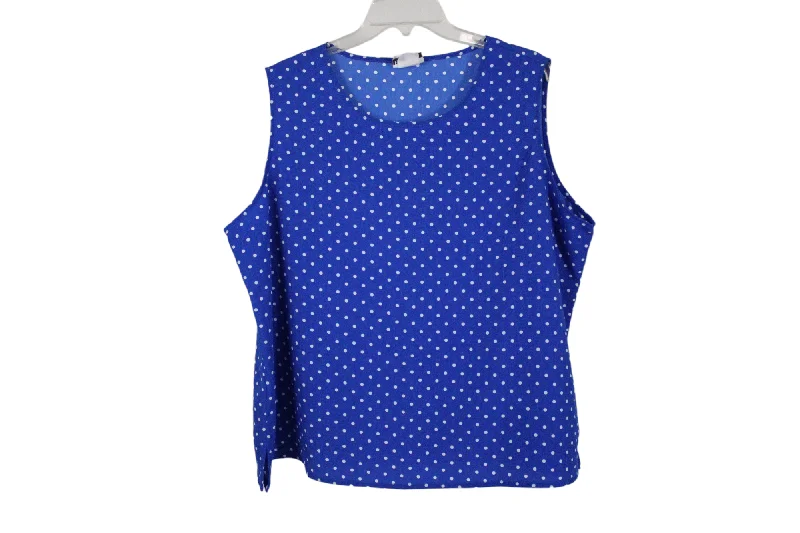 Bonworth Blue Polka Dot Tank | XL Petite coral tank top