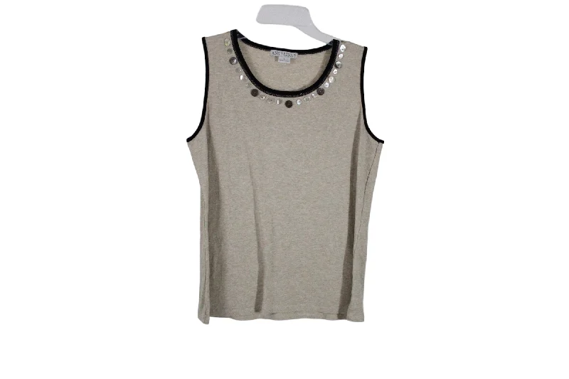 Ann Trinity Tan Tank | L crew neck tank