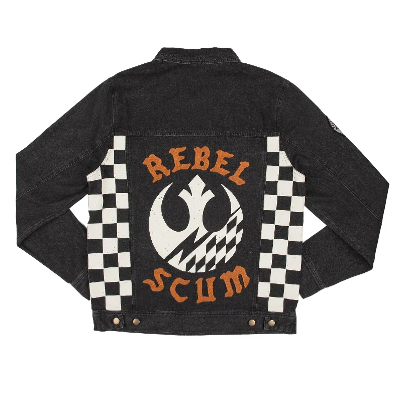 Rebel Scum Black Denim Jacket Denim Jacket Leather Jacket Suede Jacket
