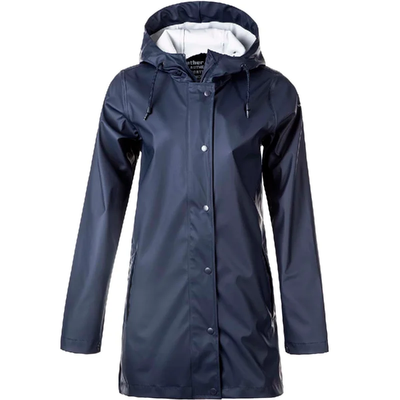 Petra W Rain jacket - Navy Knit Jacket Woven Jacket Fleece Jacket