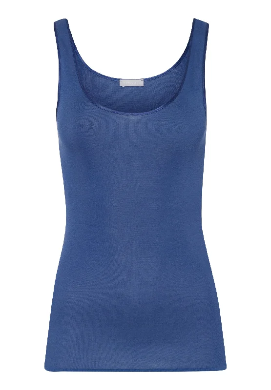 Cotton Seamless Round Neck Cotton Tank Top | True Navy 71604-2604 athletic tank top