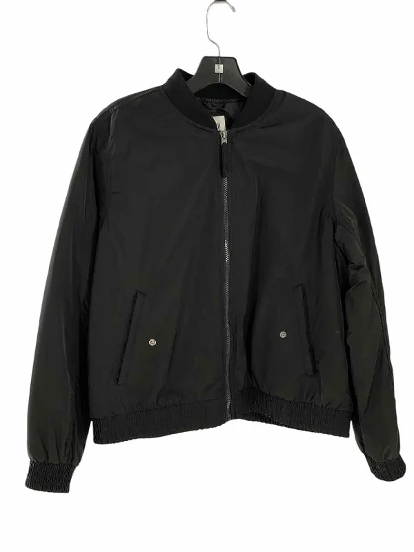 Gap Size L Black Jacket (Outdoor) Faux Fur Fabric Real Fur Fabric Shearling Fabric