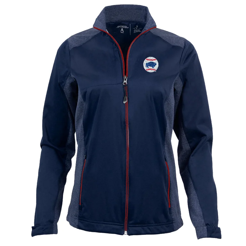 Buffalo Bisons Ladies Navy Alt Revolve Full Zip Jacket Tailored Jacket Straight Jacket A-Line Jacket Buffalo Bisons Ladies Navy Alt Revolve Full Zip Jacket Tailored Jacket Straight Jacket A-Line Jacket