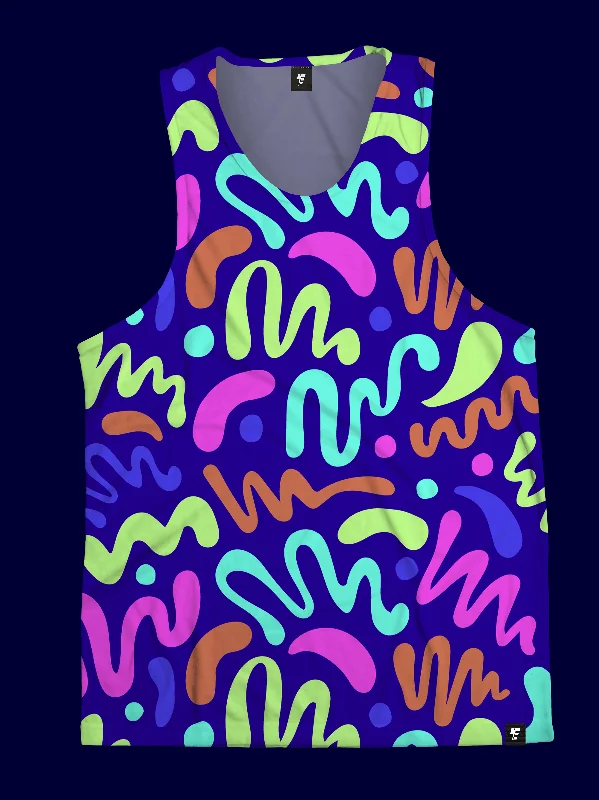 Neon Squiggles Unisex Tank Top strappy tank top