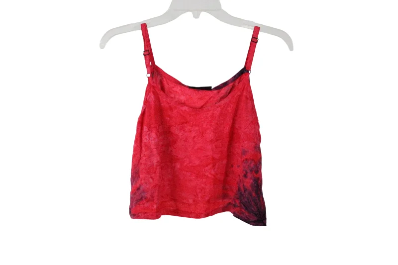 Uyuwatu Pink Crop Tank | Free Size cold shoulder tank