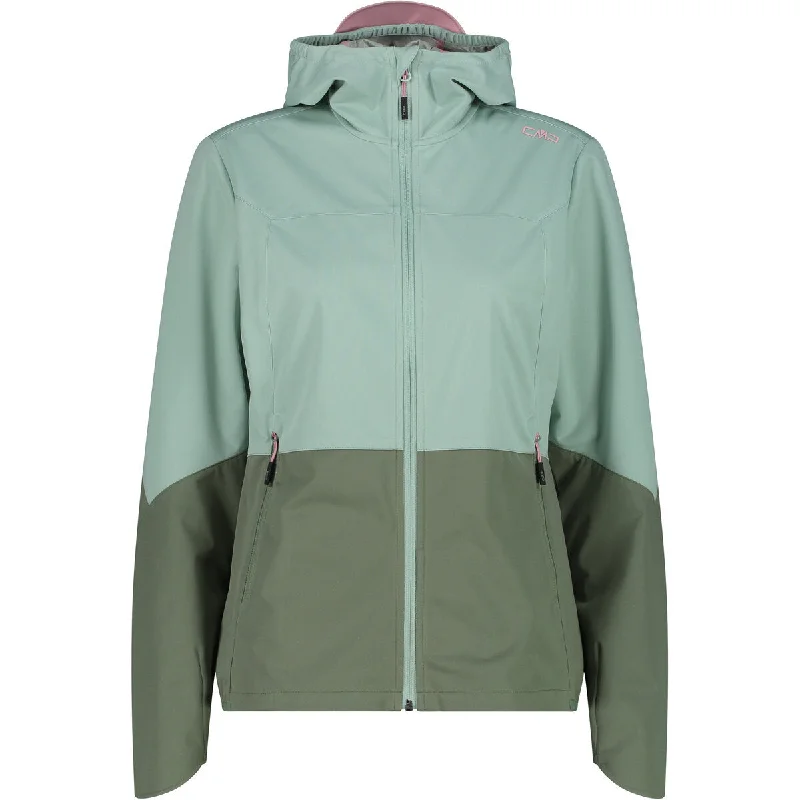 Woman Jacket Fix Hood Front Pockets Side Pockets Patch Pockets
