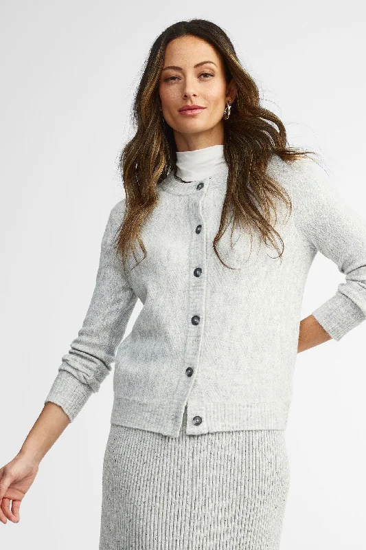Cardigan col rond - Femme Front Pockets Side Pockets Patch Pockets