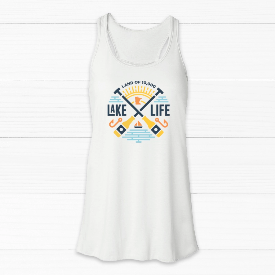 Lake Life Women's Flowy Tank ribbed tank top