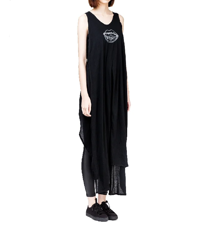 Elongated Dual Layer Cotton Jersey Tank Top stretchy tank top