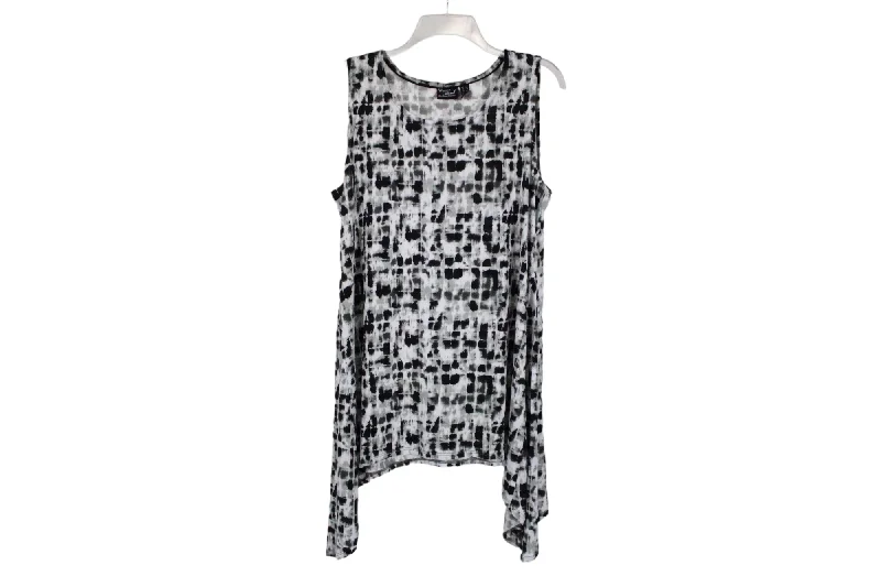 Women With Control Black Gray Tank | L vintage tank top