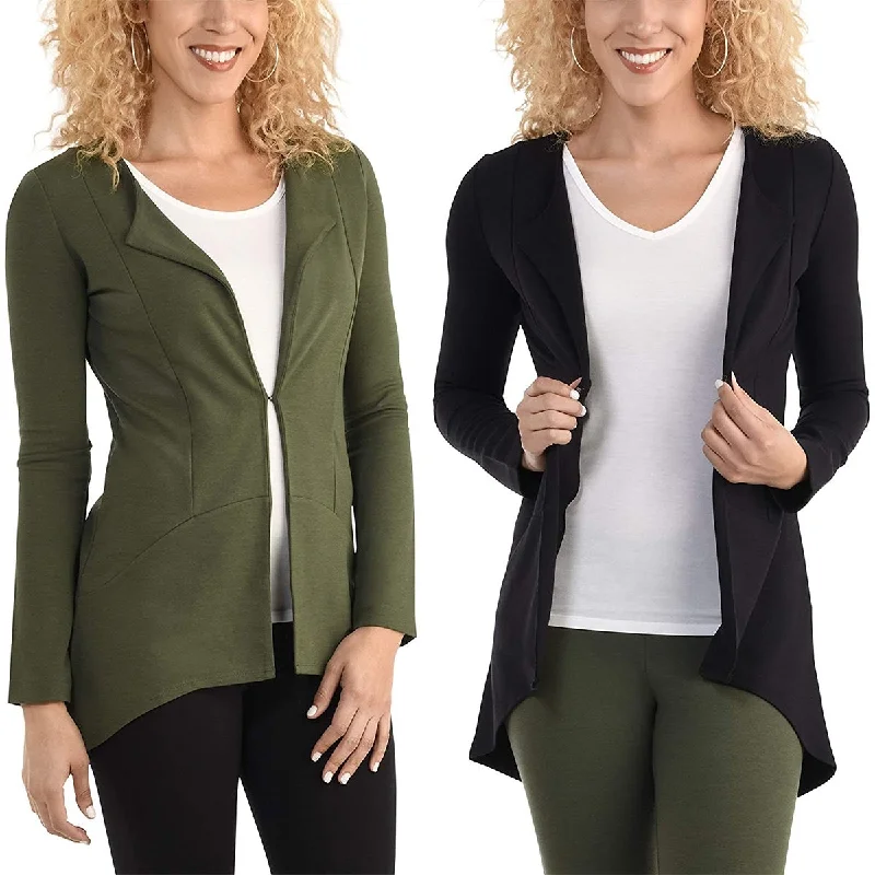 Fruit Of The Loom "Seek No Further" Women's Ponte Cardigan Elasticated Padded Insulated