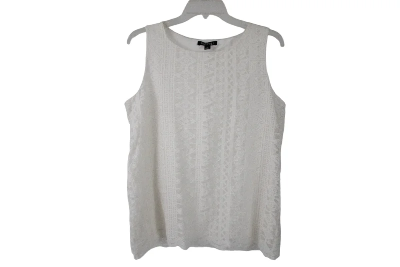 Roz & Ali Lace Tank Top | M crossback tank top