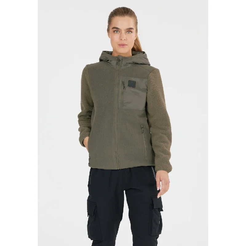 Makaloo W Fleece Jacket Zip Front Button Front Snap Front
