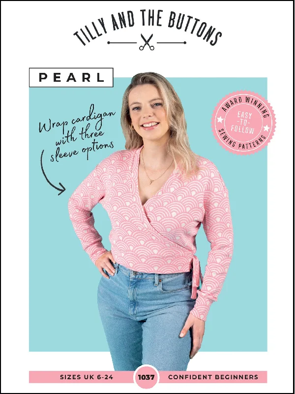 Tilly and the Buttons Pearl Cardigan Zippered Buttoned Snapped