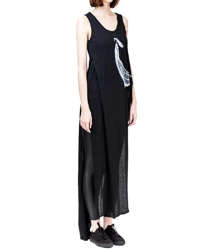 Elongated Dual Layer Cotton Jersey Tank Top fitted tank top