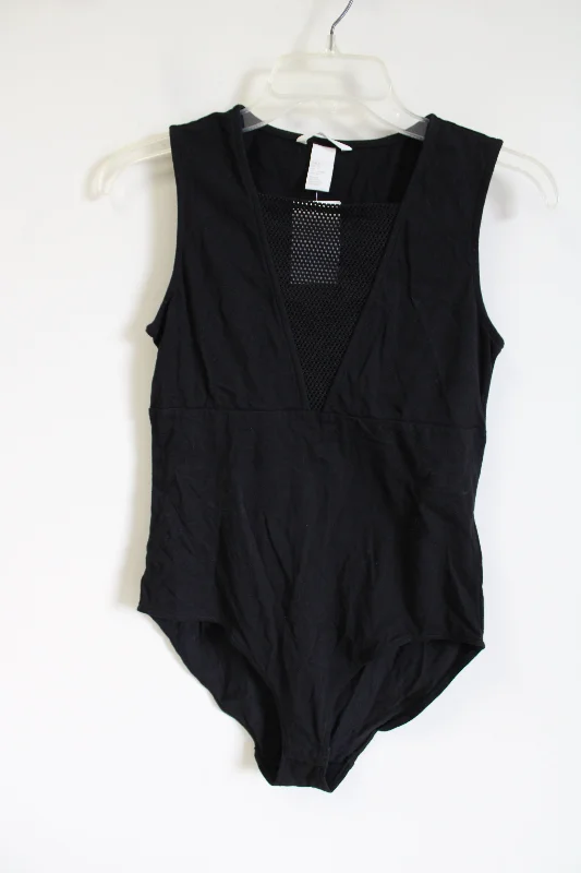 NEW H&M Black Bodysuit Tank | S floral tank top