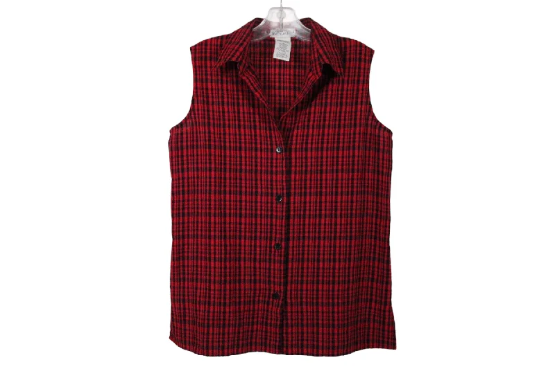 White Stag Stretch Red Plaid Tank | M breathable tank top