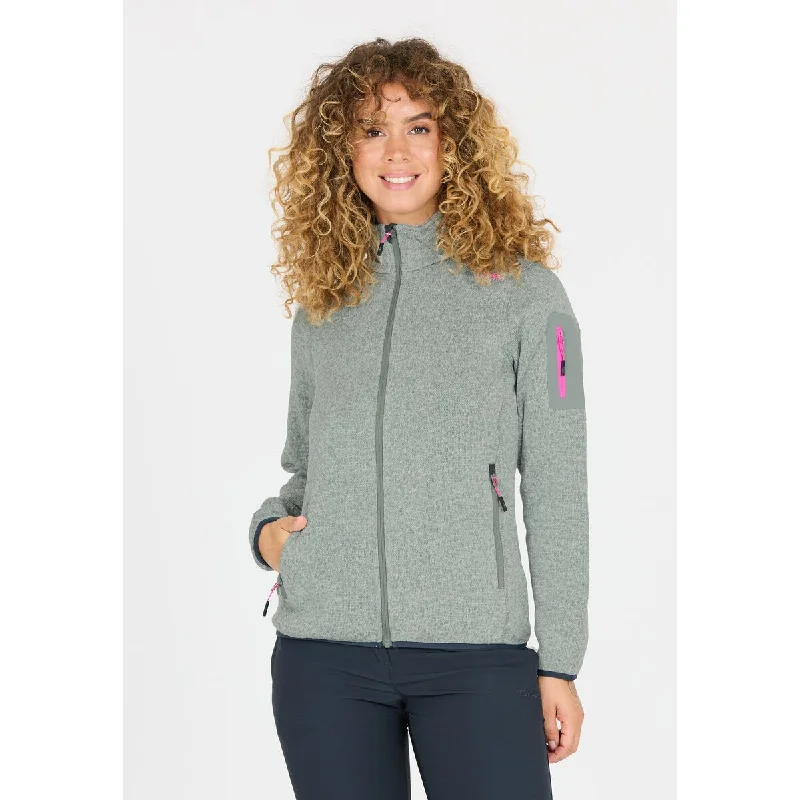 CMP WOMAN KNITTECH FLEECE JACKET - Mineral-Antracite Bomber Jacket Anorak Windbreaker