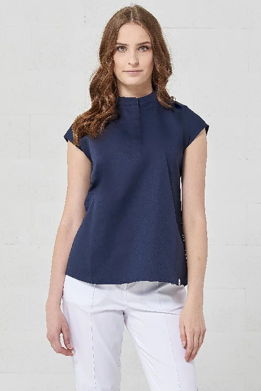 XS / Navy / 65% Polyester 32% Rayon 3% Elastane