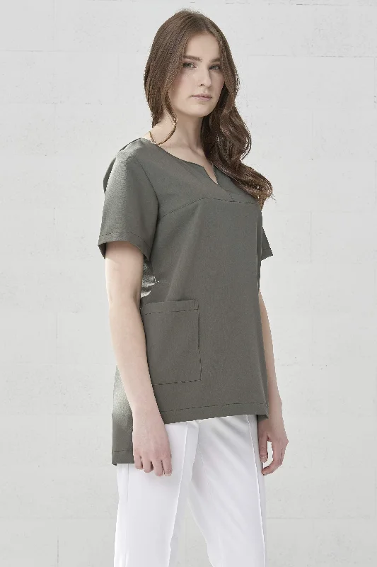 Khaki / 65% Polyester 32% Rayon 3% Elastane / XS