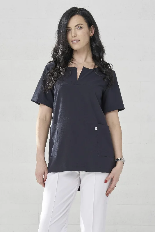 Navy / 65% Polyester 32% Rayon 3% Elastane / XS