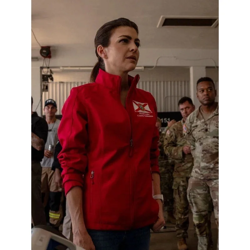 First Lady of Florida Casey Desantis Red Jacket