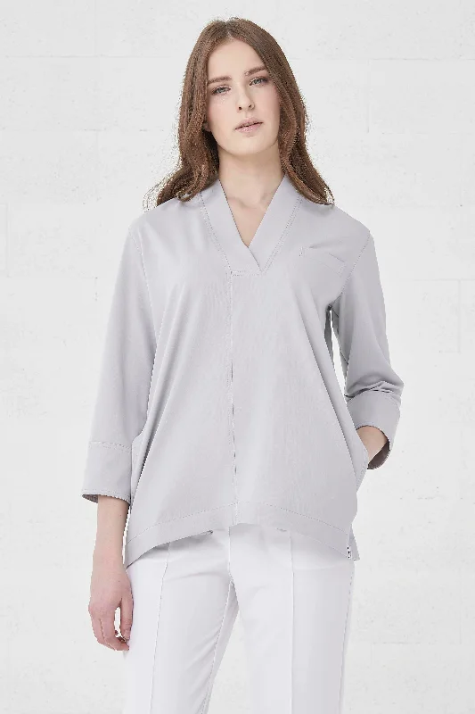 Light Grey / 65% Polyester 32% Rayon 3% Elastane / XS