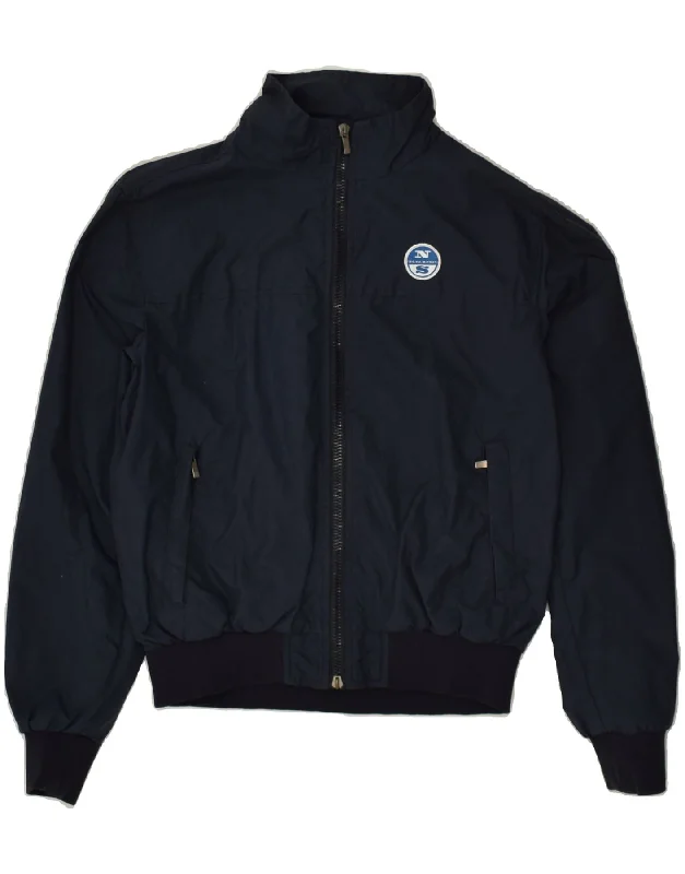 NORTH SAILS Womens Bomber Jacket UK 10 Small Navy Blue Polyamide