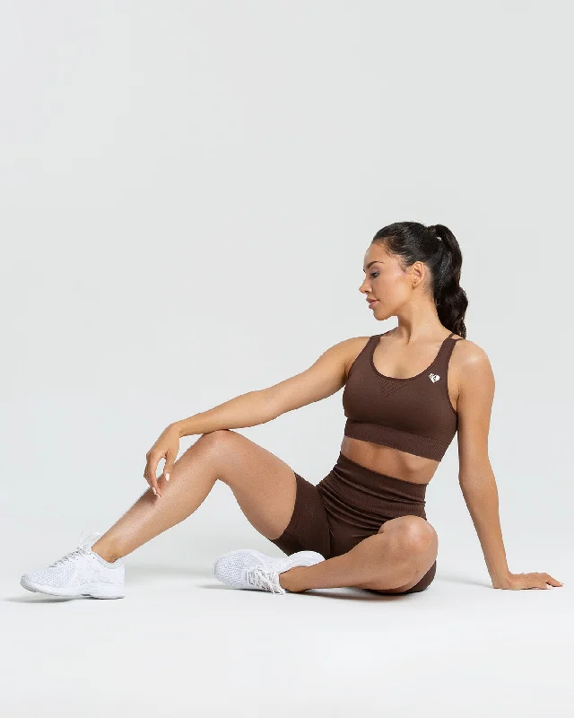 Power Seamless Cycling Shorts | Walnut Brown