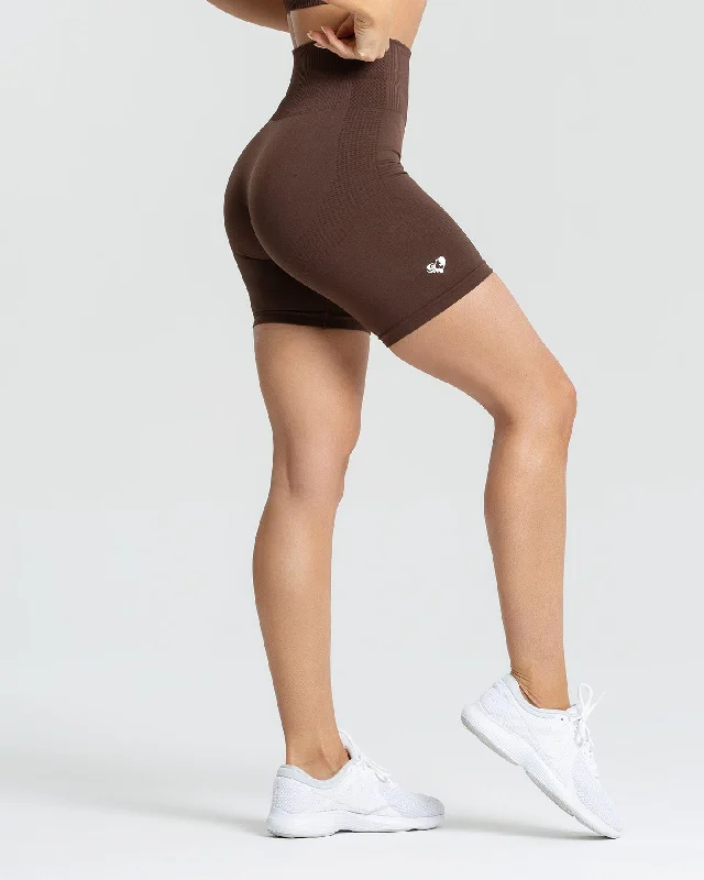 Power Seamless Cycling Shorts | Walnut Brown