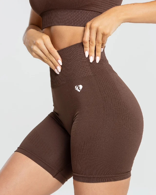 Power Seamless Cycling Shorts | Walnut Brown