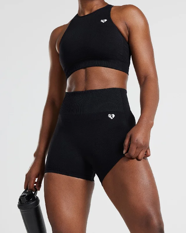 Power Seamless Shorts | Black