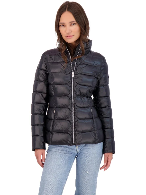 Womens Quilted Short Parka Coat