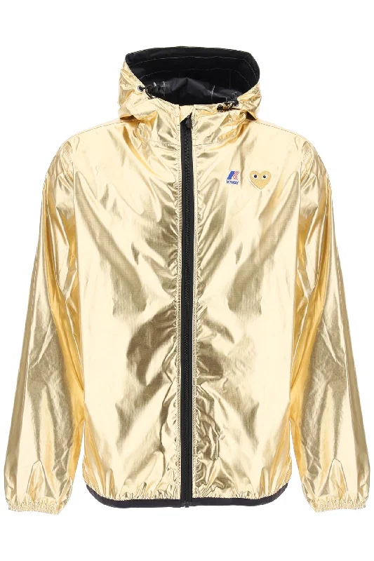 comme des garçons play x k-way laminated ripstop jacket AZ J508 051 GOLD