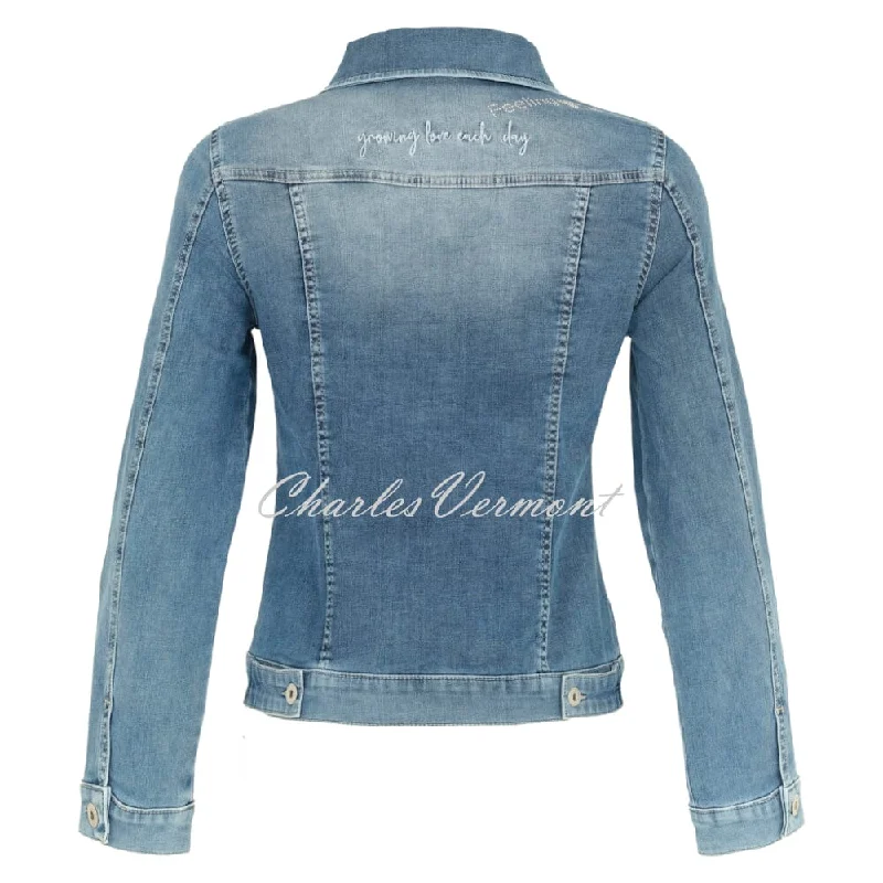 Dolcezza 'Feel Good' Denim Jacket With Diamante Detail - Style 24306