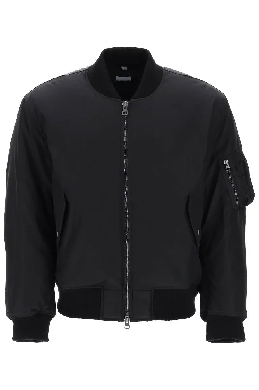 graves' padded bomber jacket with back emblem embroidery 8071725 BLACK