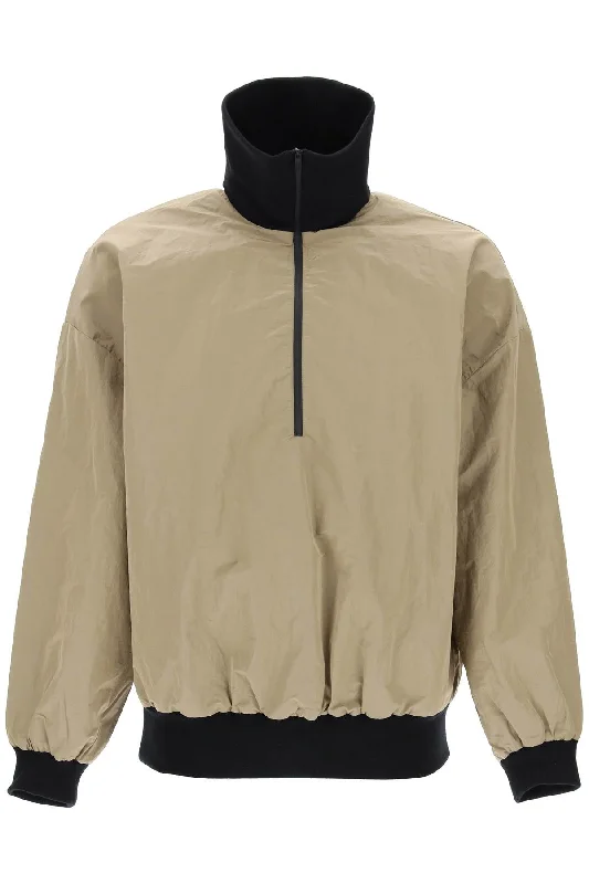 ""half-zip track jacket with FG830 210WRP DUNE