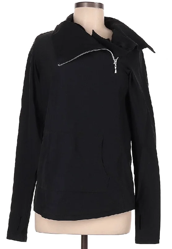 Jofit Women's Black Asymmetrical Zip Pullover Size M MSP$105