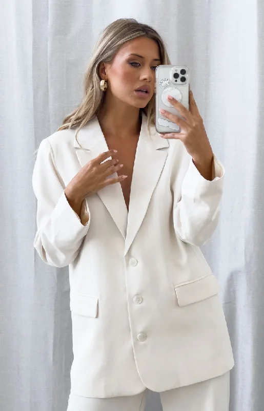 Logan Beige Oversized Blazer