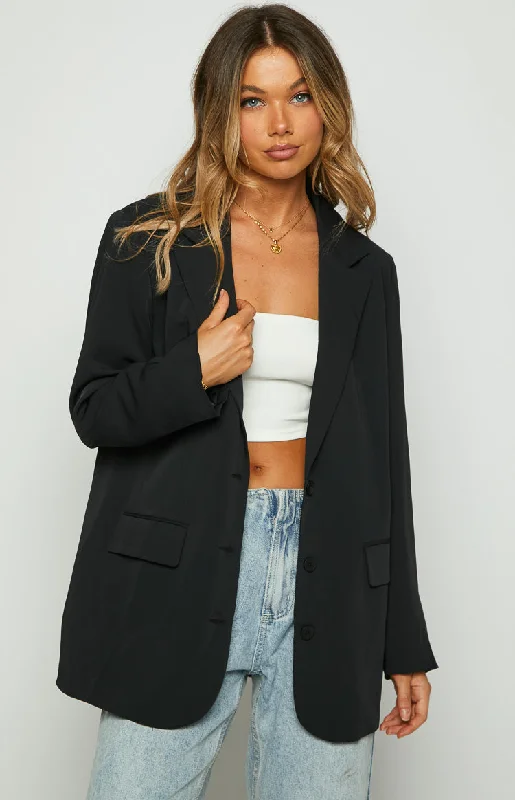 Logan Black Oversized Blazer