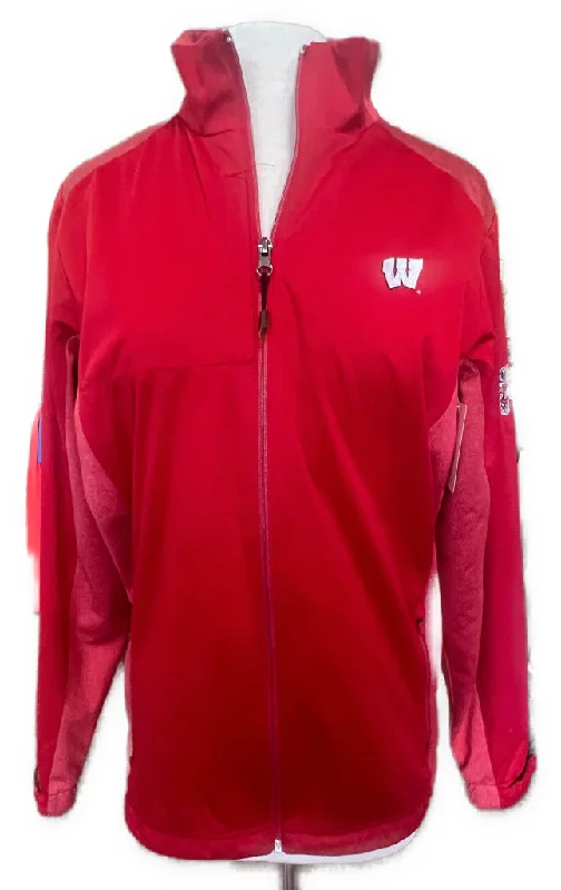 New Antigua Women's Red Resolve Full-Zip Wisconsin Jacket Size XL MSP$95