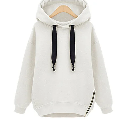 New autumn and winter loose hooded hooded drawstring long sweater MM large size long sleeve